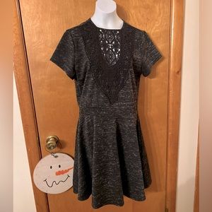 Black and gray dress
